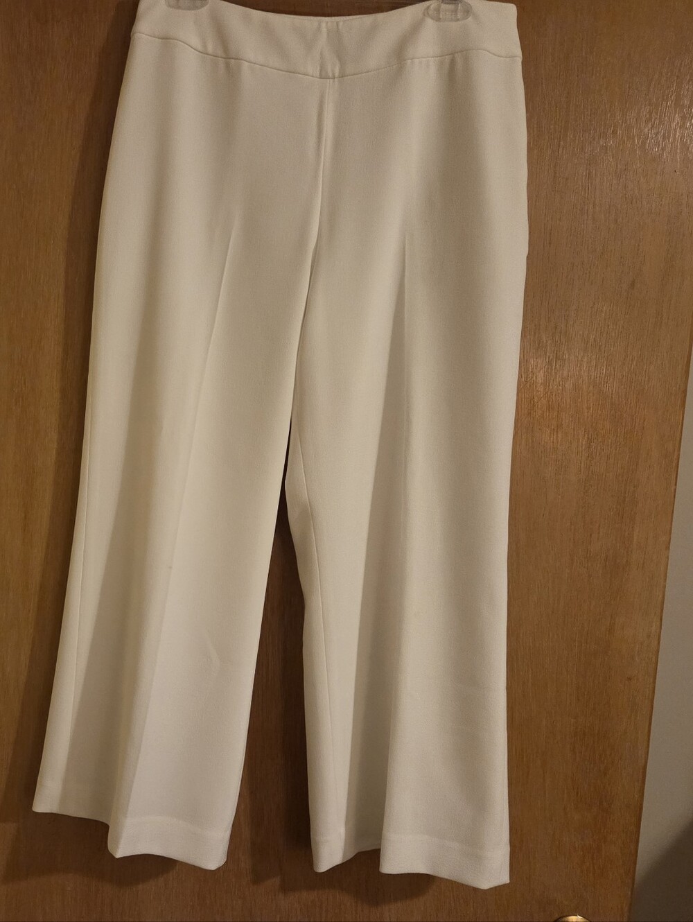 KASPER- Classic Wide-Leg Off-White Women's Pants